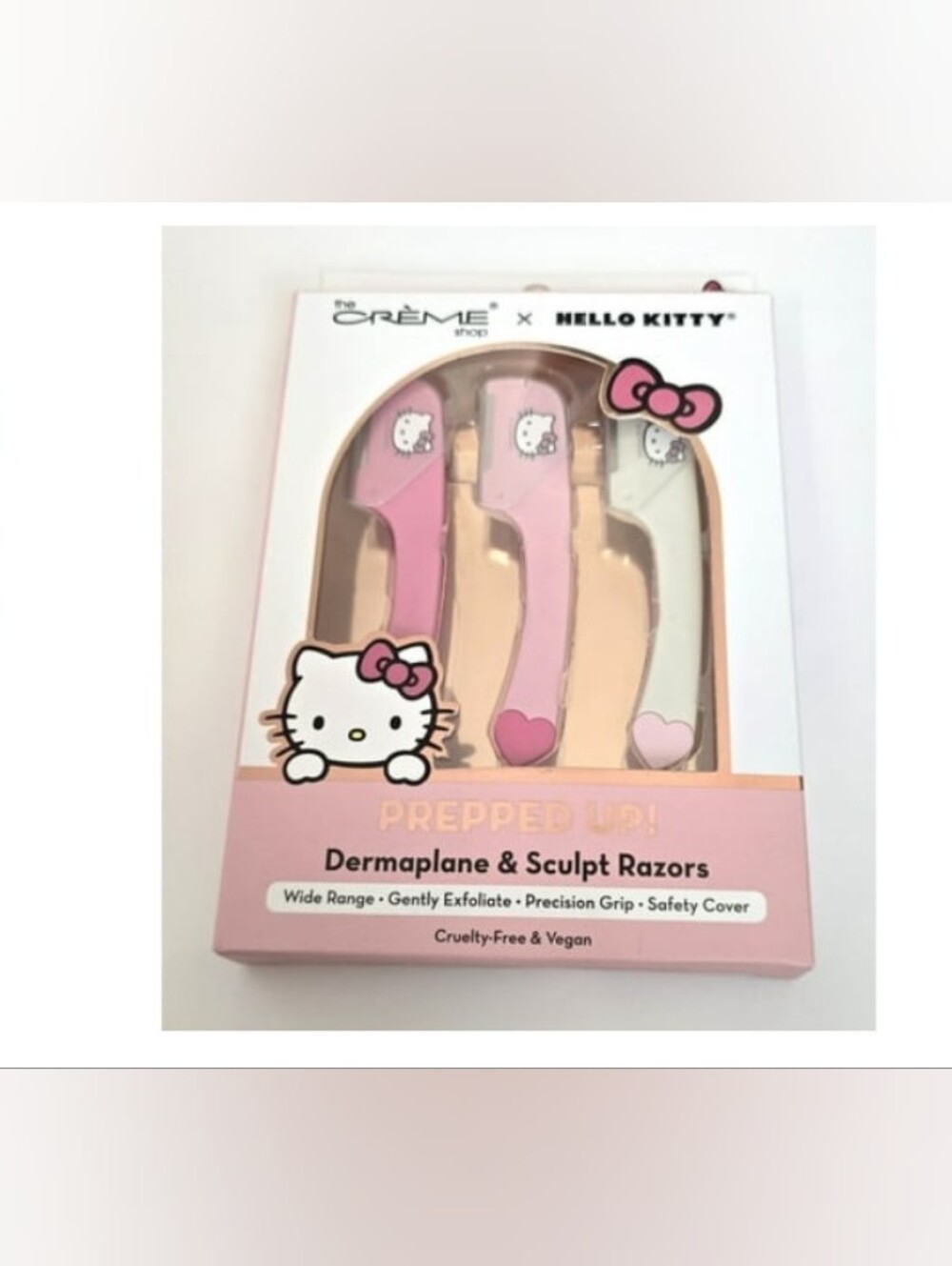 ❤️The Crème Shop x Hello Kitty Dermaplane & Sculpt Razor Set